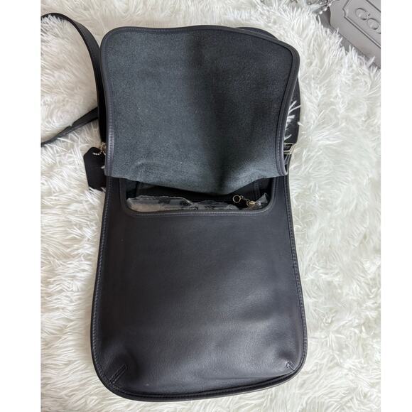 Vintage COACH 9131 Navy Nickle Small Hippie Flap Crossbody Bag - Picture 7 of 10